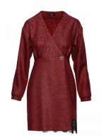 Zavinovací šaty z  bordó model 21295912 - Moe