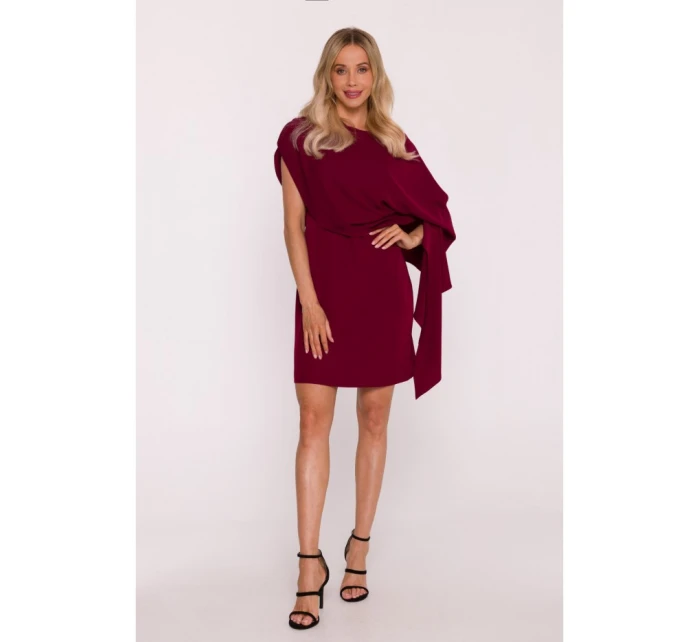 Šaty s  bordó model 21470662 - STYLOVE