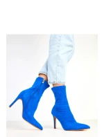 Dámské kotníkové boty na jehlovém podpatku AX-121 Královská modř - COMER Dámské kotníkové boty na jehlovém podpatku AX-121 Královská modř - COMER