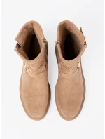 Výborné Karmelowy dámské kotníčkové boty na plochém podpatku Výborné Karmelowy dámské kotníčkové boty na plochém podpatku