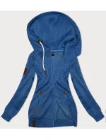 Světle modrá dámská rozepínací mikina se stahovacími lemy (2306) Světle modrá dámská rozepínací mikina se stahovacími lemy (2306)