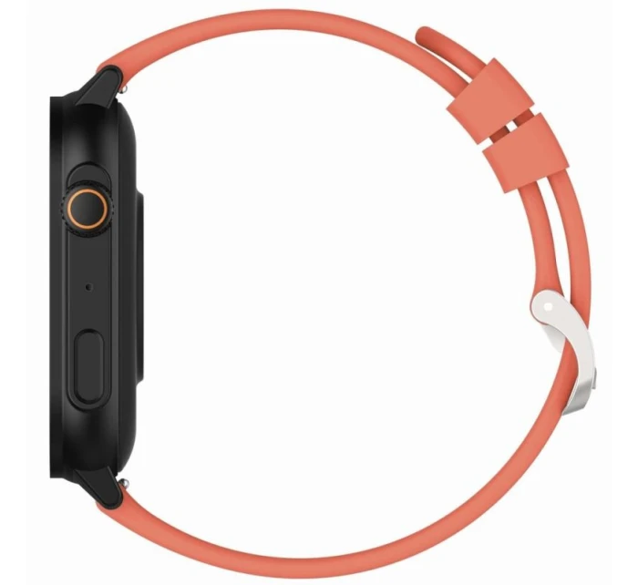 Chytré hodinky Gravity GT15-3 Červený silikonový řemínek + černý náramek