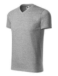 Těžké tričko s výstřihem do V M model 18688331 tmavě šedá melange - Malfini