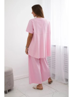 Komplet new punto kalhot + halenky světle růžová