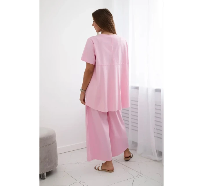 Komplet new punto kalhot + halenky světle růžová