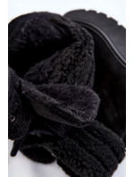 Dámské semišové boty na klínku černé model 21605548 - Boto