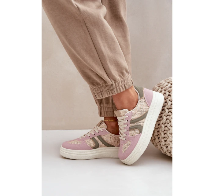 Dámské tenisky s pletením na platformě model 21680864 - Boto