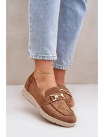 mokasíny se zlatým detailem a  hnědé model 21683739 - Boto
