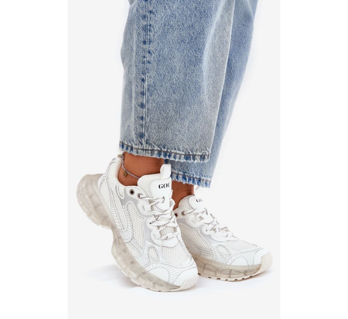 Dámské Kožené Tenisky model 21691437 Béžové - Goe