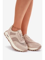 Semišové Sneakersy Na Platformě Dámské Big Star RR274897 HI-POLY SYSTEM Béžové Semišové Sneakersy Na Platformě Dámské Big Star RR274897 HI-POLY SYSTEM Béžové