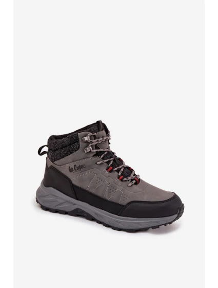 Pánské zateplené trekingové boty Lee Cooper – šedé