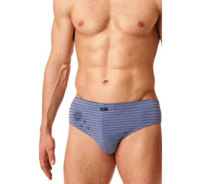 Pánské slipy 2 PACK MPP 396 B22 Modrá/šedá - Key Pánské slipy 2 PACK MPP 396 B22 Modrá/šedá - Key