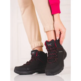 Pěkné  trekingové boty černé dámské bez podpatku