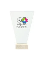 Skleněná trofej na mramorovém podstavci - INDIVIDUAL Skleněná trofej na mramorovém podstavci - INDIVIDUAL