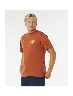 Pánské tričko RIP CURL Pacific Rinse Glass Off Tee, hnědé