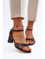 Dámské sandály na podpatku černé Pyrrette