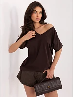 Bluzka RV BZ model 22097729 ciemny brązowy - FPrice