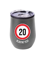 Personalizovaný termohrnek "BOWL" - narozeninová dopravní značka 