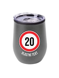 Personalizovaný termohrnek "BOWL" - narozeninová dopravní značka 