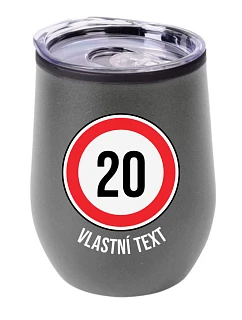 Personalizovaný termohrnek "BOWL" - narozeninová dopravní značka 