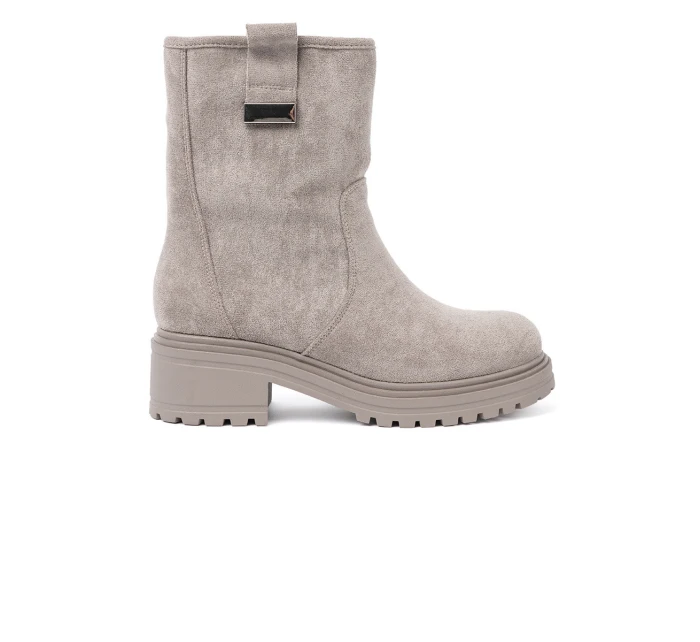 Exkluzívní kotníčkové boty šedo-stříbrné dámské platforma Exkluzívní kotníčkové boty šedo-stříbrné dámské platforma