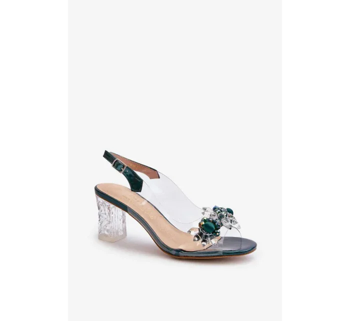 Sandály na podpatku model 195570 Step in style Sandály na podpatku model 195570 Step in style