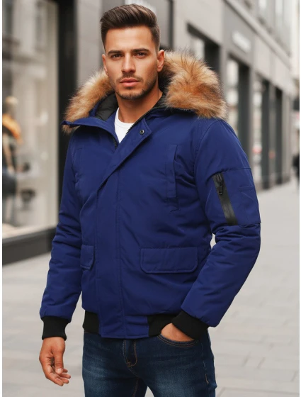 FashionStreet pánská tmavě modrá zimní bunda TX3943z FashionStreet pánská tmavě modrá zimní bunda TX3943z