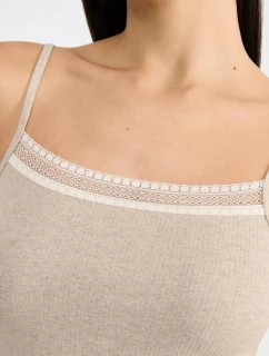 sloggi GO Ribbed Spaghetti Top - GRAY - SLOGGI GRAY - SLOGGI