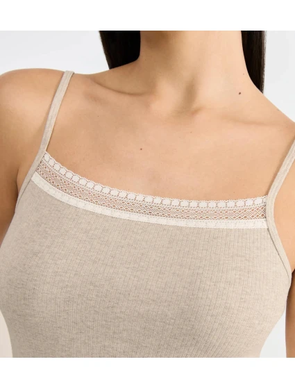 sloggi GO Ribbed Spaghetti Top - GRAY - SLOGGI GRAY - SLOGGI sloggi GO Ribbed Spaghetti Top - GRAY - SLOGGI GRAY - SLOGGI