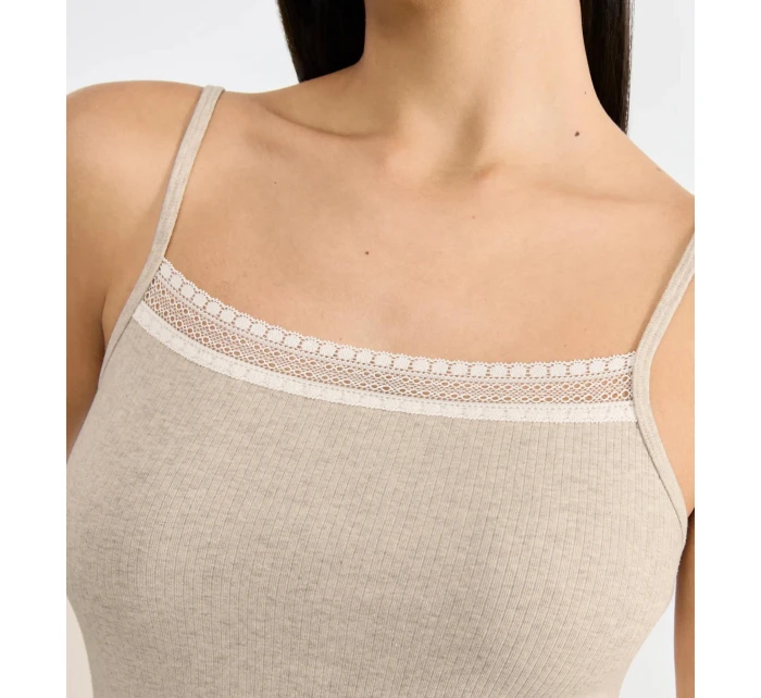 sloggi GO Ribbed Spaghetti Top - GRAY - SLOGGI GRAY - SLOGGI sloggi GO Ribbed Spaghetti Top - GRAY - SLOGGI GRAY - SLOGGI