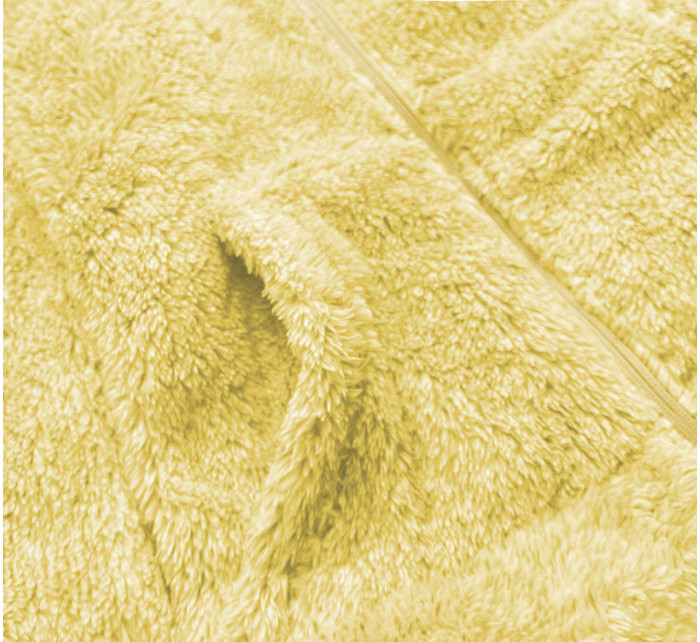 Žlutá melanžová plyšová mikina (HH010-26)