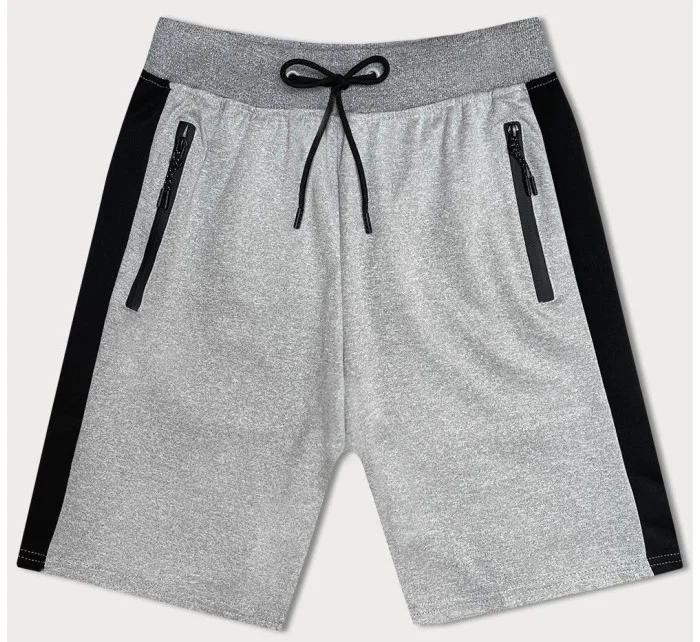 Světle šedé pánské sportovní kraťasy model 18619866 - J.STYLE Světle šedé pánské sportovní kraťasy model 18619866 - J.STYLE