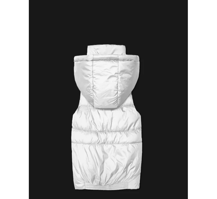 bezrękawnik damski z kapturem Goodlookin biały model 22037952 - S'WEST