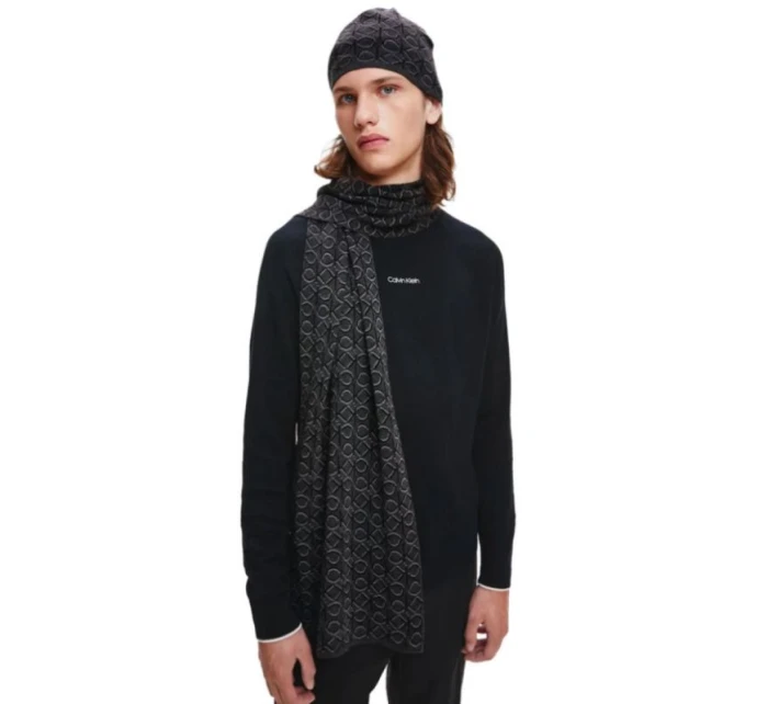 Calvin Klein Shadow Monogram M K50K507498 čepice + šátek