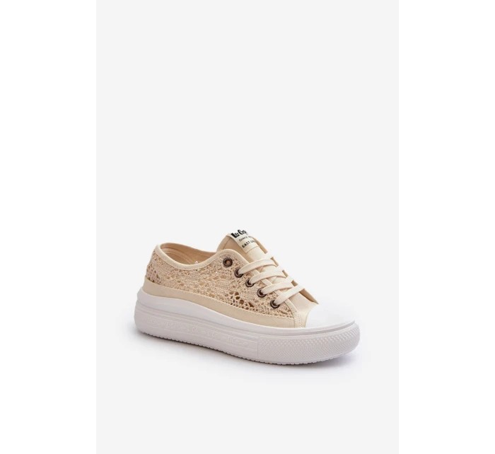 Dámské krajkové tenisky model 21655690 Beige - Lee Cooper