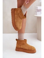 Nízké dámské sněhule na platformě s teplou podšívkou Camel Saldren Nízké dámské sněhule na platformě s teplou podšívkou Camel Saldren