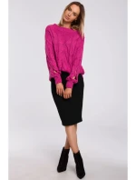 Dámský svetr M539  fuchsiový - Moe