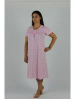 Dlouhá dámská noční košile s krátkými rukávy model 7934858 - De Lafense