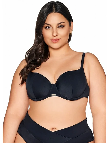 Polovyztužená dámská plavková podprsenka cup SK Black Maxi model 20839920 - Ava Polovyztužená dámská plavková podprsenka cup SK Black Maxi model 20839920 - Ava