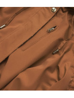 Dámská bunda parka 2 v 1 v karamelové barvě (W702BIG)