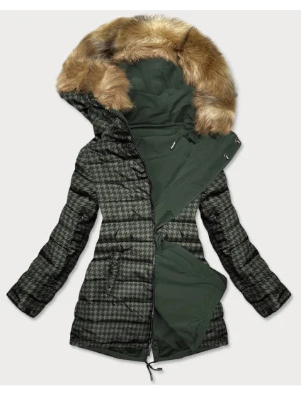 DWUSTRONNA DAMSKA KURTKA ZIMOWA KHAKI model 21243247 - MHM