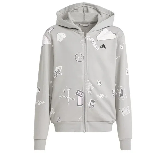 Adidas Biuv Zip Hoodie Jr IS3755 Mikina s kapucí Adidas Biuv Zip Hoodie Jr IS3755 Mikina s kapucí