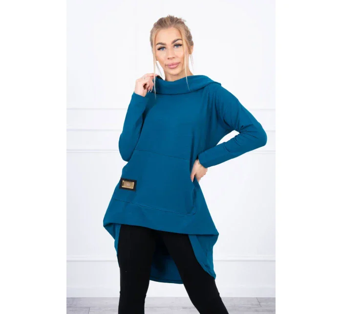 Mikina s dlouhými zády a kapucí Marine