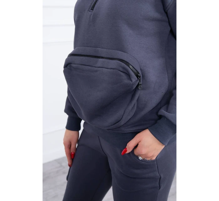 Izolovaná sada s ozdobnou kapsou grafitová