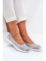 Kožené baleríny  šedé model 21686558 - VINCEZA