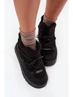 Dámské sněhule na platformě s kožešinkou (beránek) Big Star – černé Dámské sněhule na platformě s kožešinkou (beránek) Big Star – černé