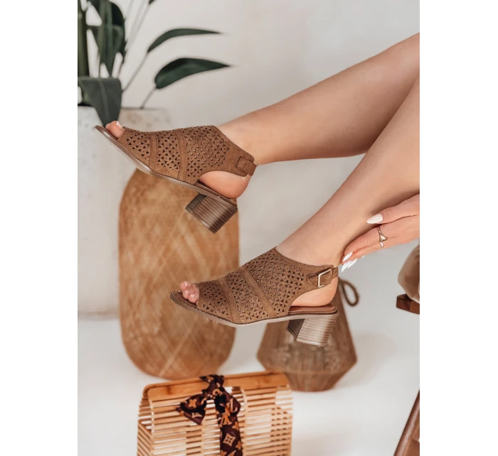 ZALVISA khaki khaki FashionStreet dámské vestavěné sandály ZY0749