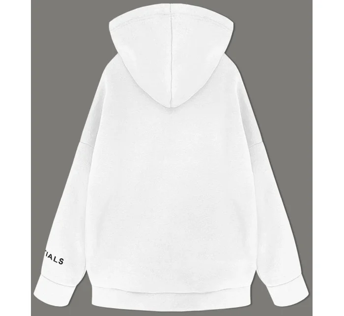 bílá dámská klokaní mikina model 19742920 - MADE IN ITALY bílá dámská klokaní mikina model 19742920 - MADE IN ITALY