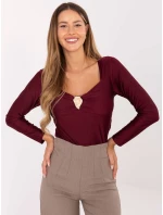 Bluzka IT BZ model 21314509 bordowy - FPrice Bluzka IT BZ model 21314509 bordowy - FPrice