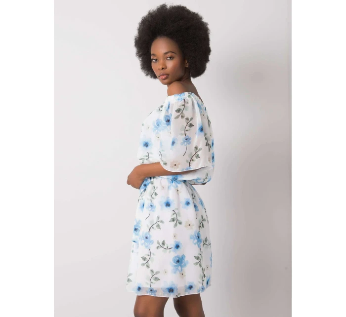 Šaty LK SK 508208.65P bílá a modrá